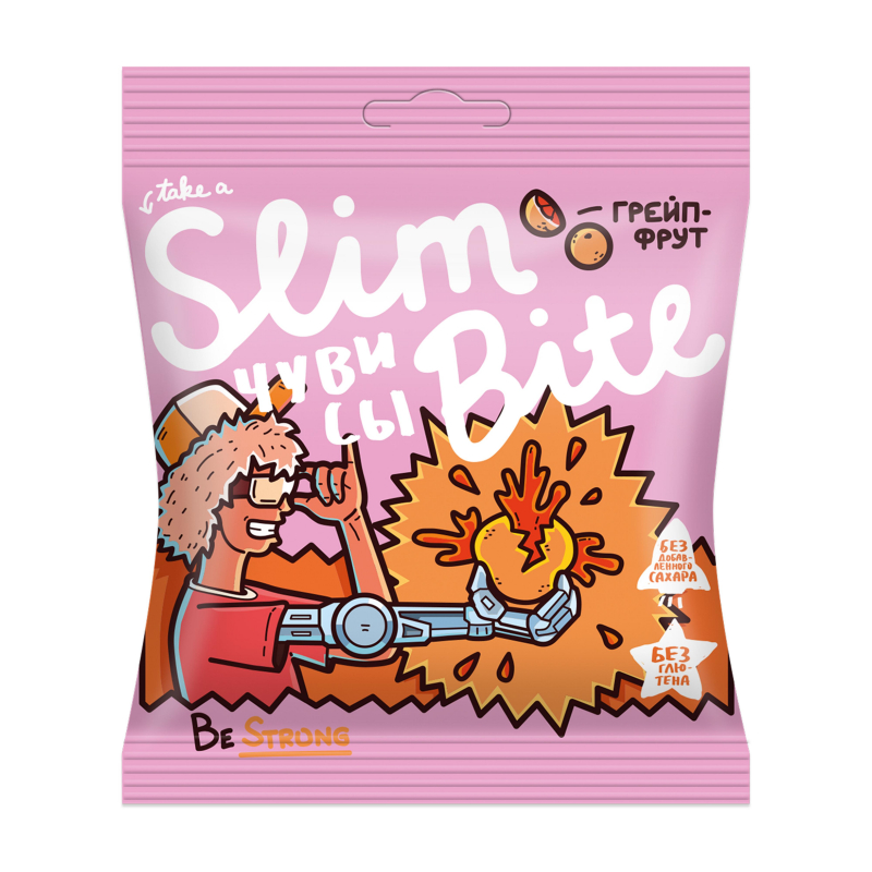 

Мармелад фруктово-ягодный Take a Slim Bite "Со вкусом грейпфрута", 20 гр