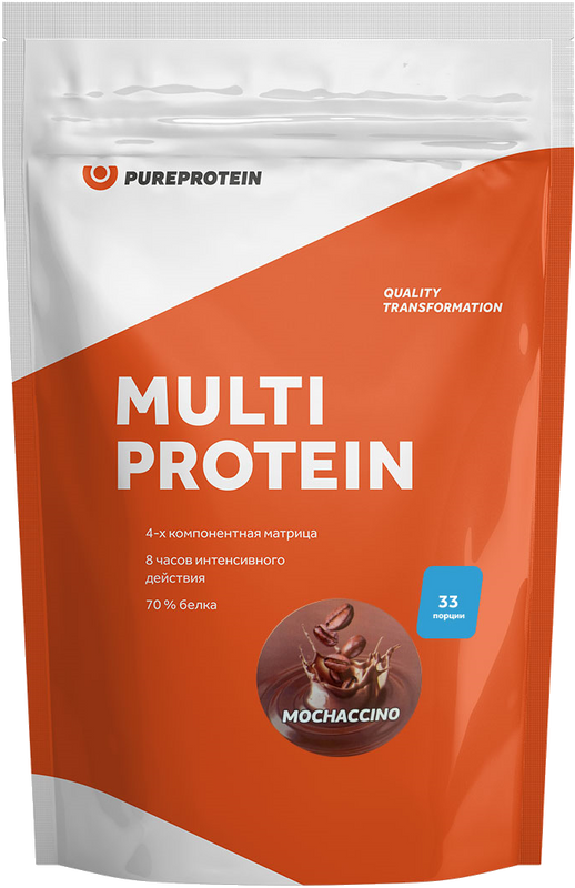 Питание спортивное Pureprotein Multi Protein вкус мокаччино, 1 кг