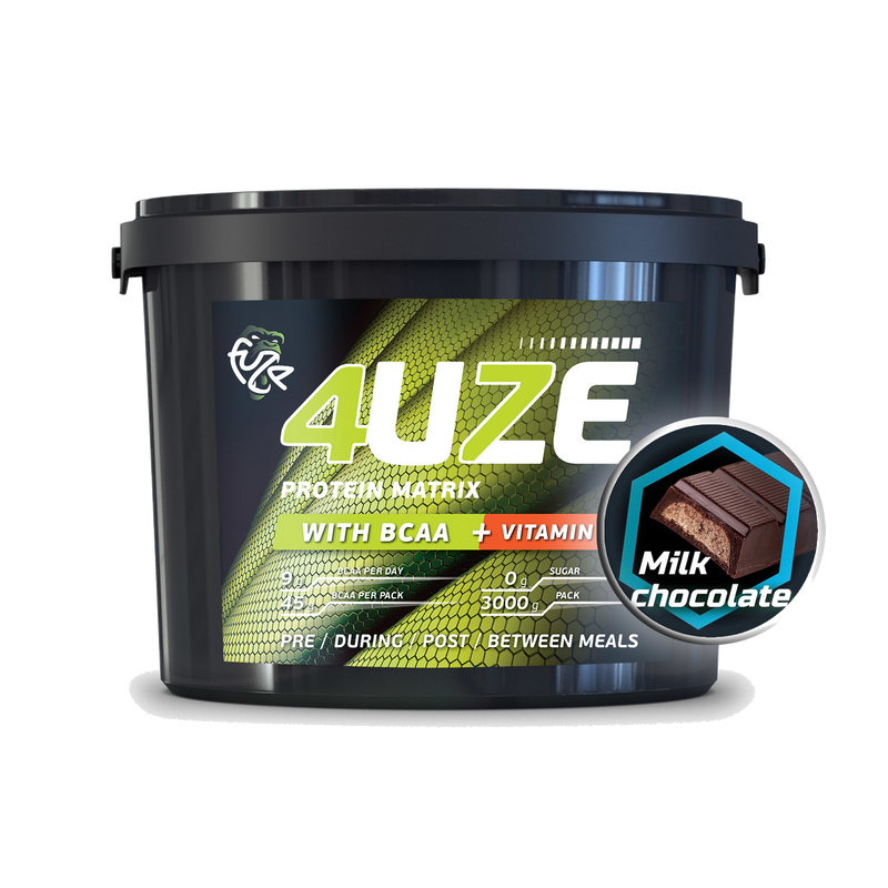 Питание спортивное Fuze Protein Matrix с BCAA и витамином С, молочный шоколад, ведро, 3 кг