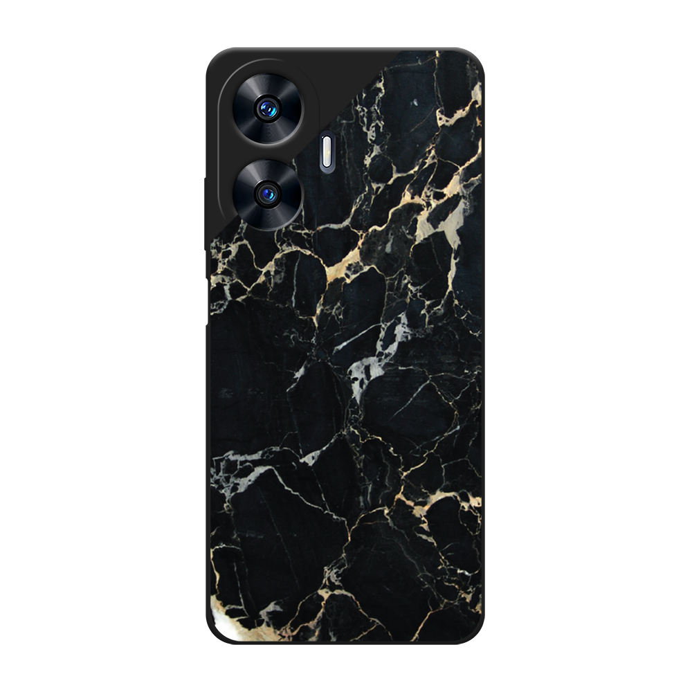 

Чехол Awog на Realme C55 "Черный мрамор уголок", Черный;золотистый, 2513852-1