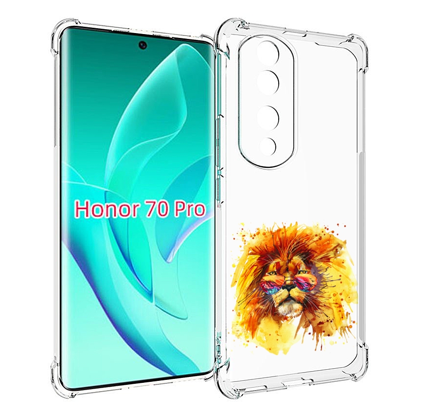 

Чехол MyPads лев в очках для Honor 70 Pro / 70 Pro Plus, Прозрачный, Tocco