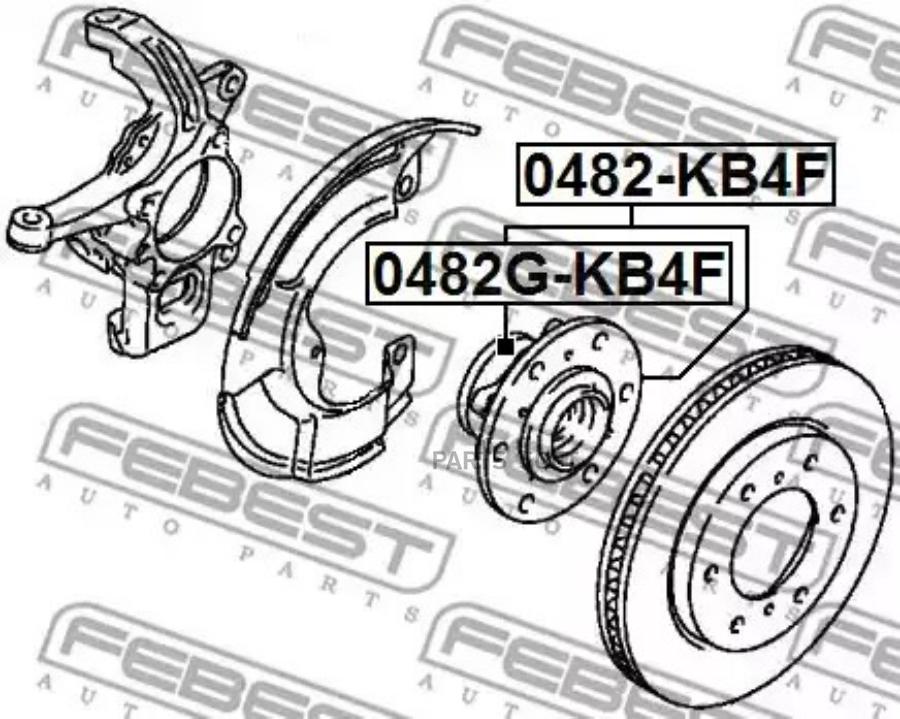 

Ступица колеса FEBEST 0482G-KB4F