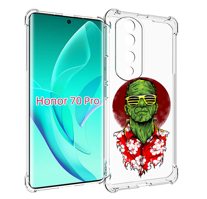 

Чехол MyPads крутой зеленый мужчина в очках для Honor 70 Pro / 70 Pro Plus, Прозрачный, Tocco