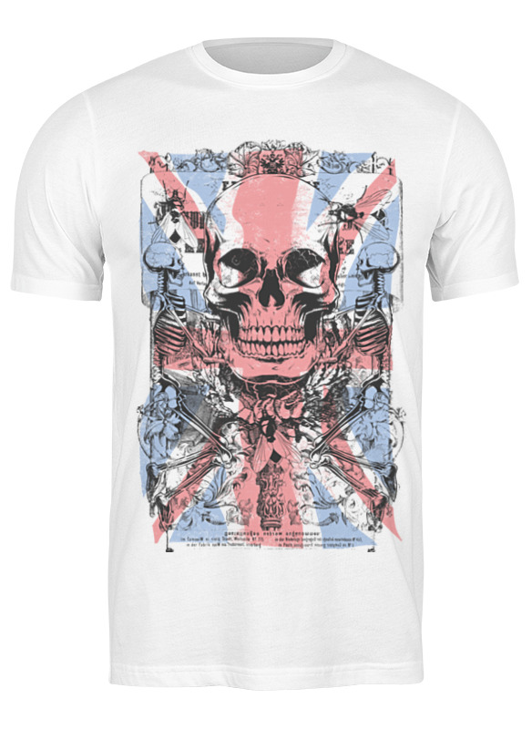 

Футболка мужская Череп (англия) 2513778 Printio белая 3XL, Череп (англия) 2513778