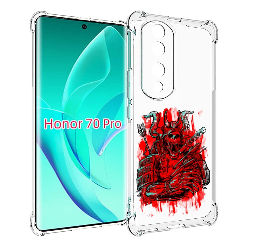 

Чехол MyPads красный скелет воин для Honor 70 Pro / 70 Pro Plus, Прозрачный, Tocco