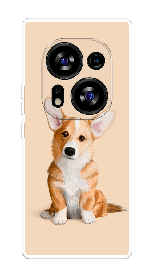 

Чехол на Tecno Phantom X2/X2 Pro "Грустный Корги", Коричневый;бежевый, 303350-1