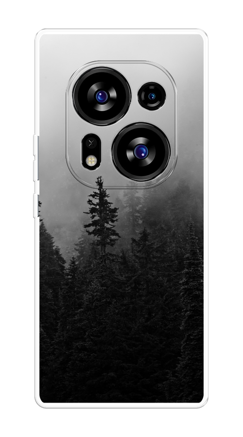 

Чехол на Tecno Phantom X2/X2 Pro "Туманный лес", Серый;черный, 303350-2