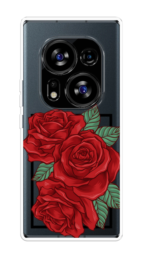 

Чехол на Tecno Phantom X2/X2 Pro "Три алые розы", Красный, 303250-2