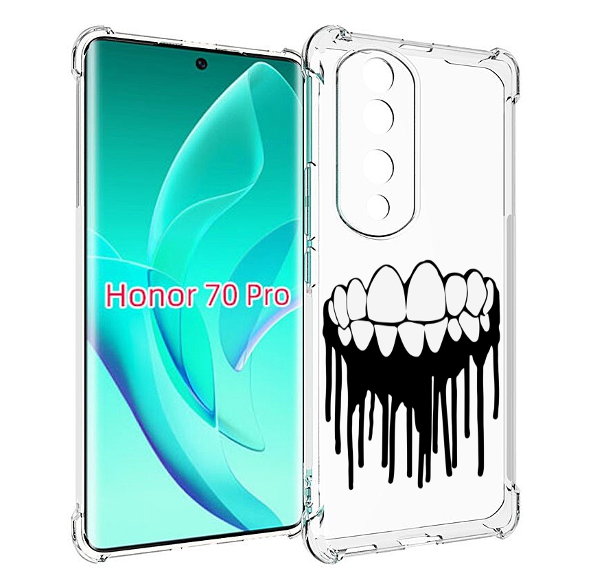 

Чехол MyPads зубы для Honor 70 Pro / 70 Pro Plus, Прозрачный, Tocco