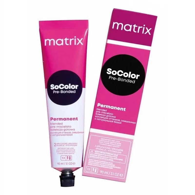 Краска Matrix SoColor Pre-Bonded 6AA темный блондин глубокий пепельный 90 мл стойкая краска matrix socolor pre bonded 8cc светлый блондин глубокий медный 90 мл