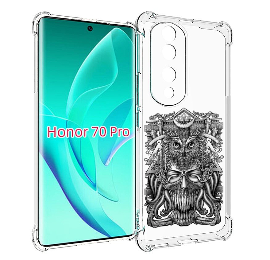 

Чехол MyPads зубастая сова для Honor 70 Pro / 70 Pro Plus, Прозрачный, Tocco