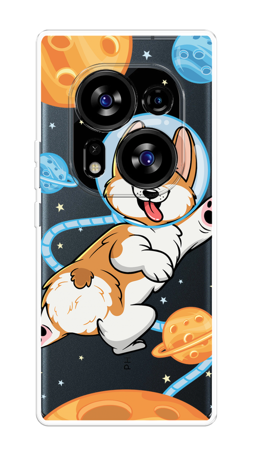 

Чехол на Tecno Phantom X2/X2 Pro "Корги-космонавт", Голубой;бежевый;белый, 303250-1