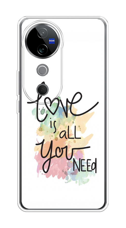 

Чехол на Vivo V40 "Love is all you need", Белый;черный;зеленый, 2611450-1