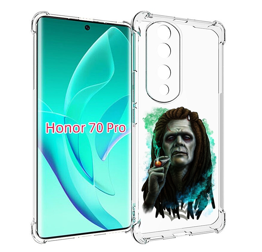 

Чехол MyPads зеленый мужчина с сигаретой для Honor 70 Pro / 70 Pro Plus, Прозрачный, Tocco