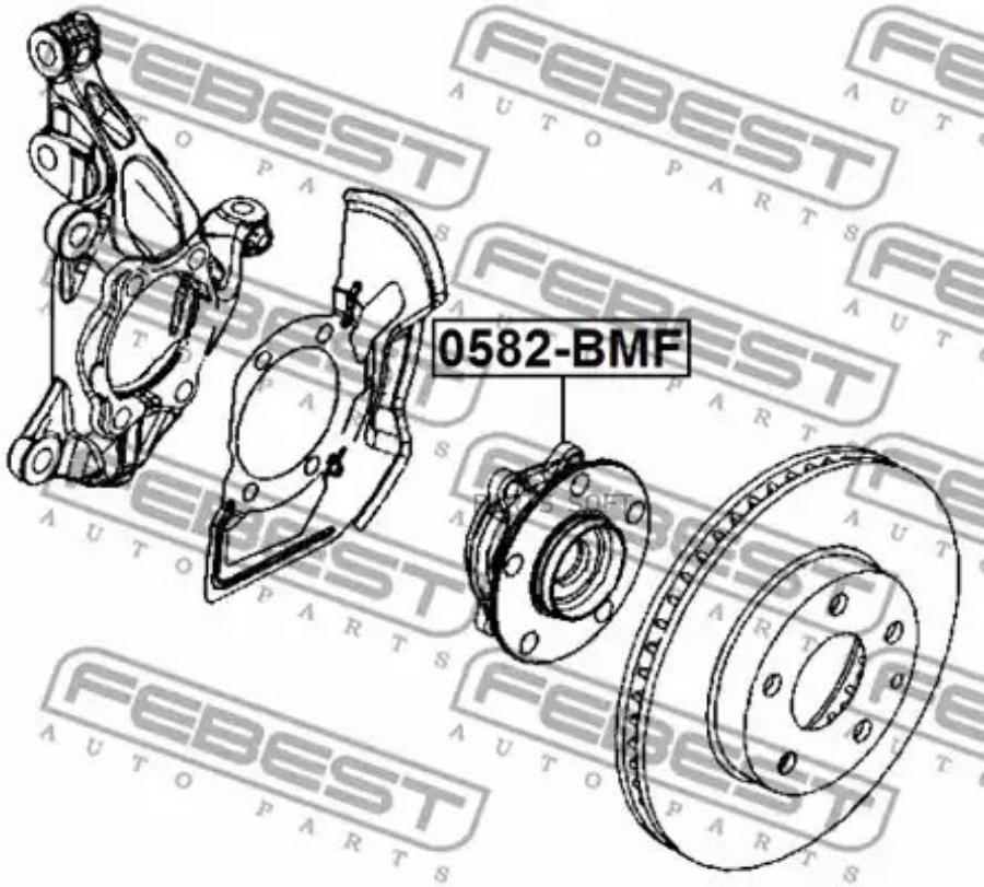 

FEBEST Ступица передняя MAZDA 3 BM 2013-2015 FEBEST 0582-BMF FEBEST 0582-BMF