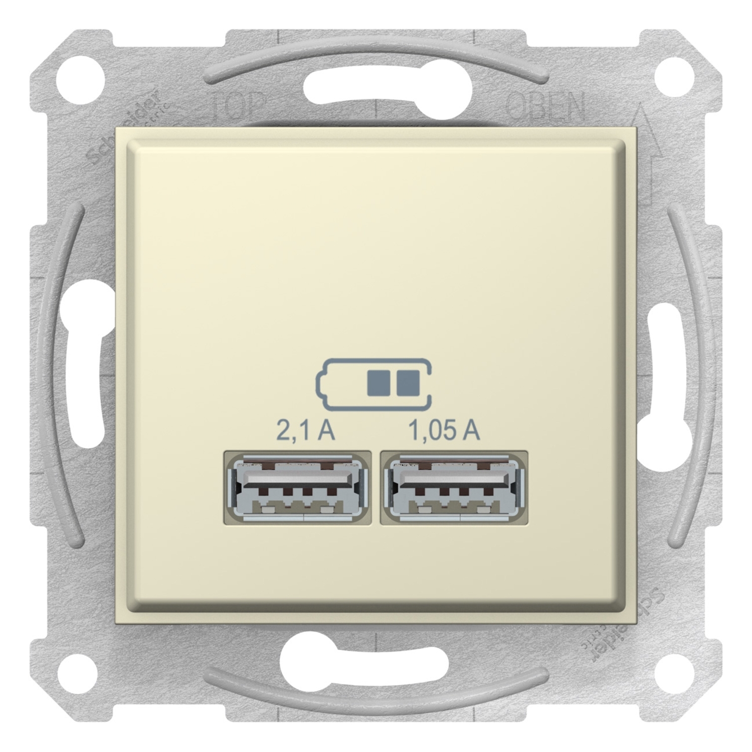 

Розетка SE Sedna Беж 2-ая USB 2,1А (2x1,05А)