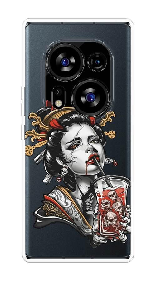 

Чехол на Tecno Phantom X2/X2 Pro "Опасная гейша", Красный;черный;серый, 303250-4