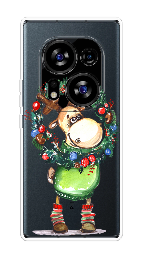 

Чехол на Tecno Phantom X2/X2 Pro "Олень с новогодним венком", 303250-4