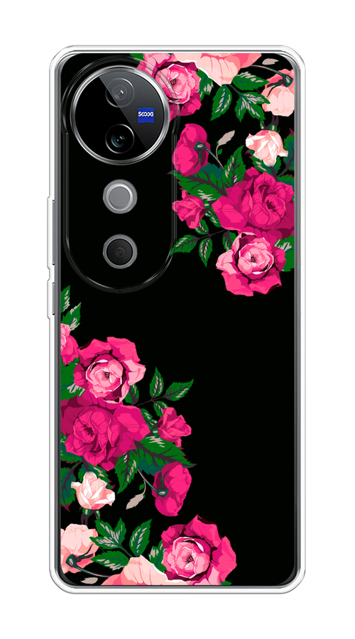 

Чехол на Vivo V40 "Розы фуксия", Черный;розовый;зеленый, 2611450-1