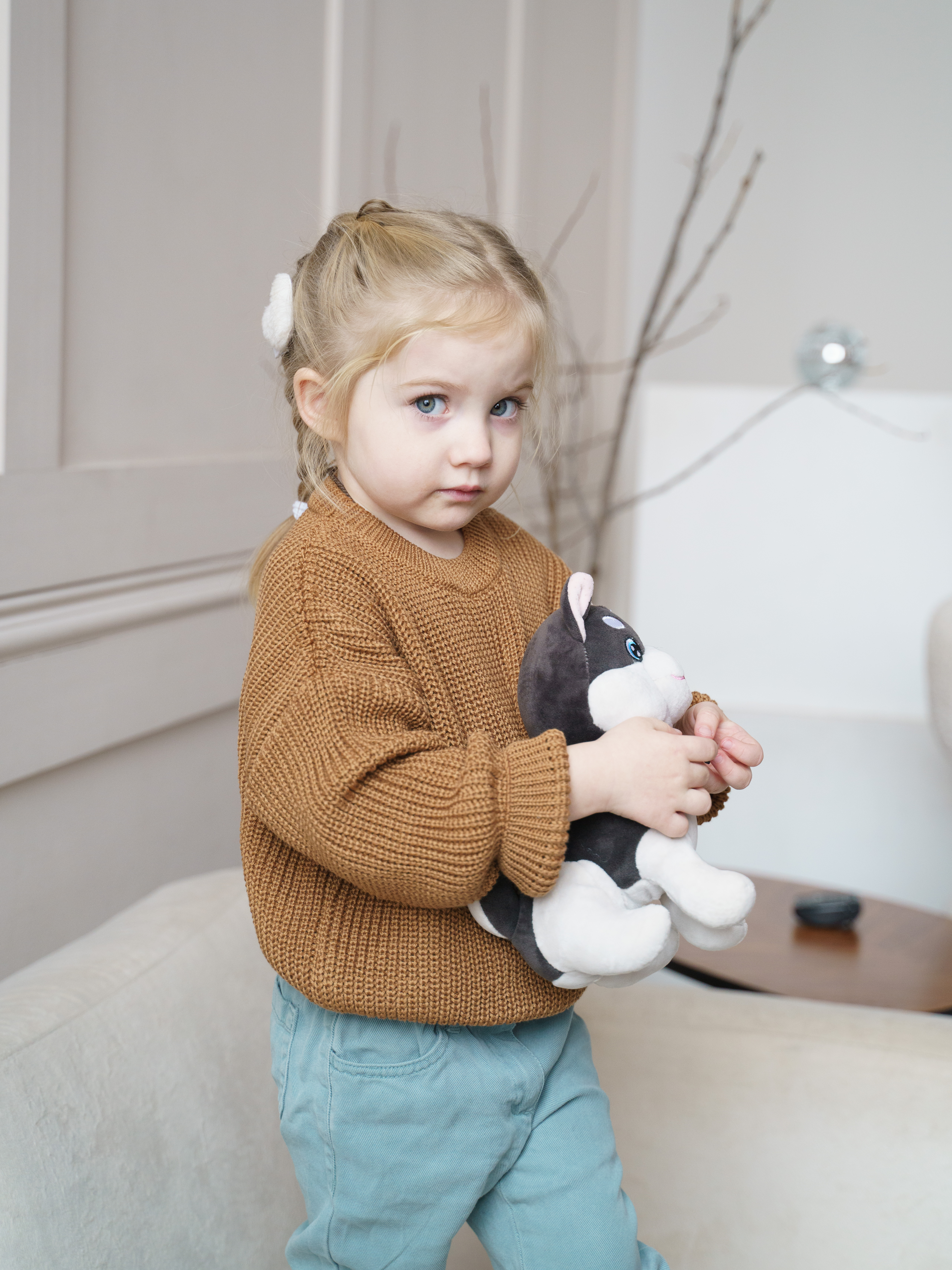 Джемпер детский Funny Bunny 174104, коричневый, 92