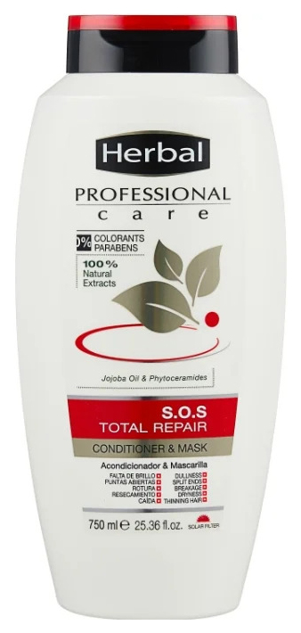 Кондиционер-маска для волос Herbal S.O.S Total Repair для восстановления волос, 750 мл