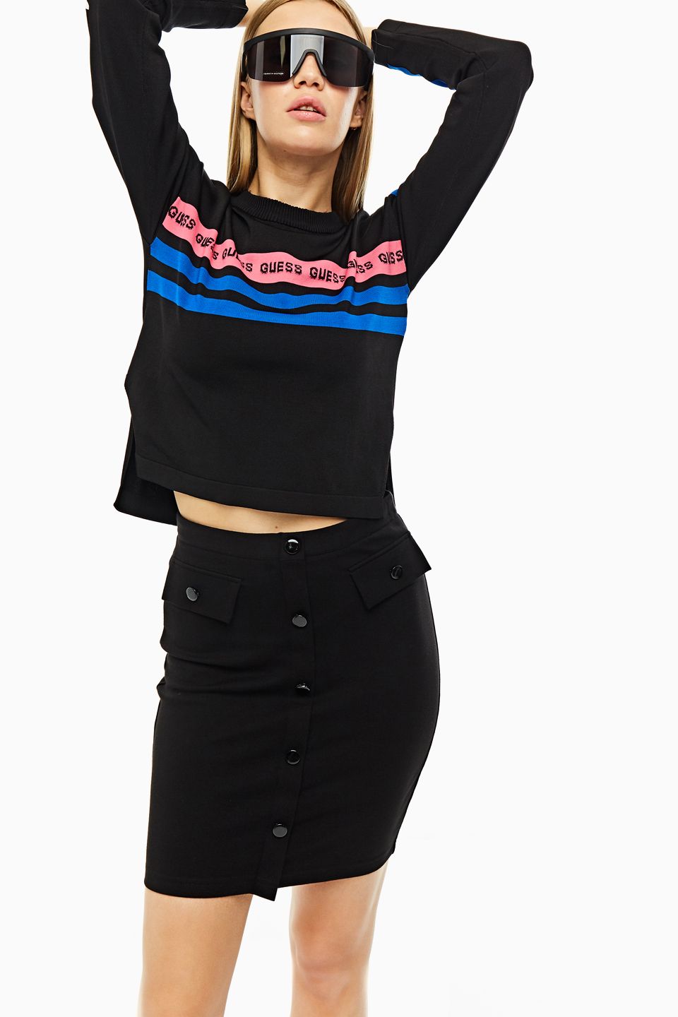 

Юбка женская Guess W0YD76-K8RN0 черная S, Черный, W0YD76-K8RN0