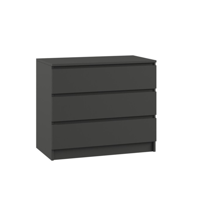 

Клик Мебель Комод с 3-мя ящиками Бетти, 800х420х775, Графит