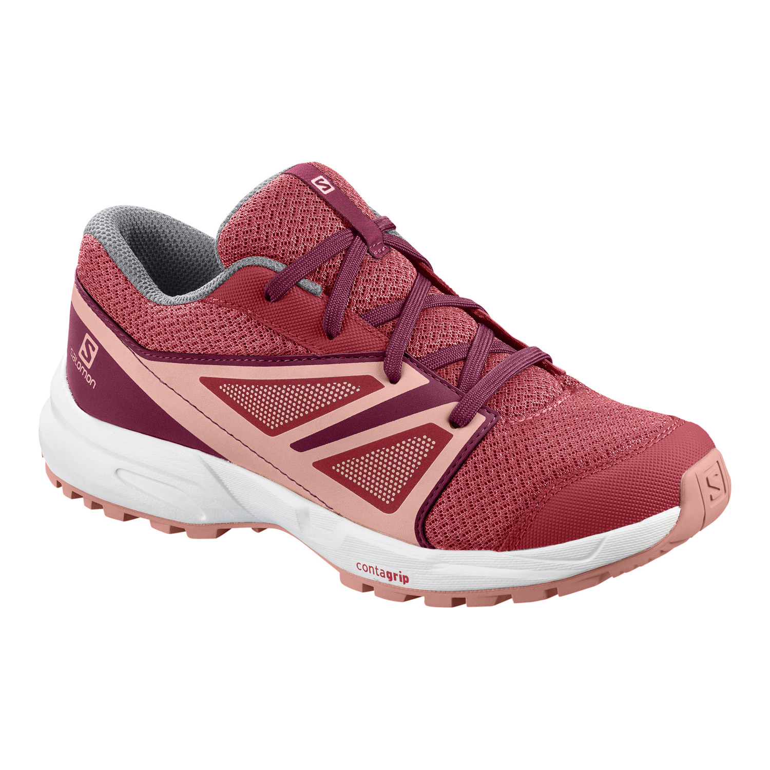 фото Кроссовки женские salomon sense j garnet ros/beet red/coral розовые 5 uk