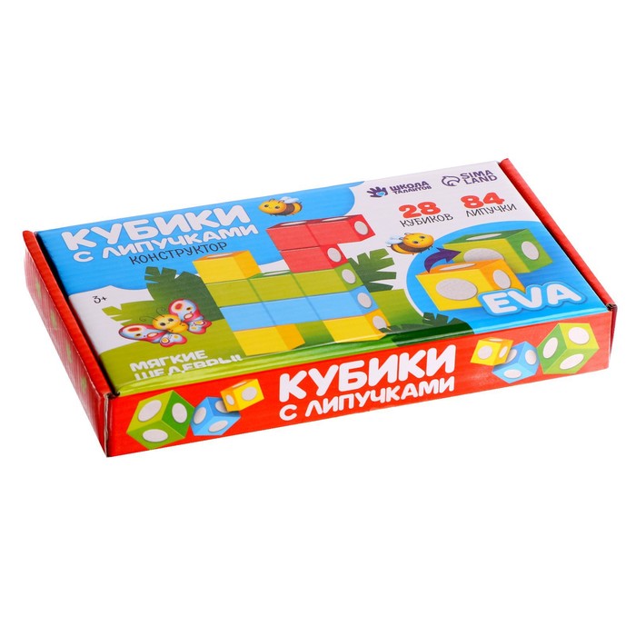 

Школа талантов "Кубики с липучками" 28 шт, в коробке