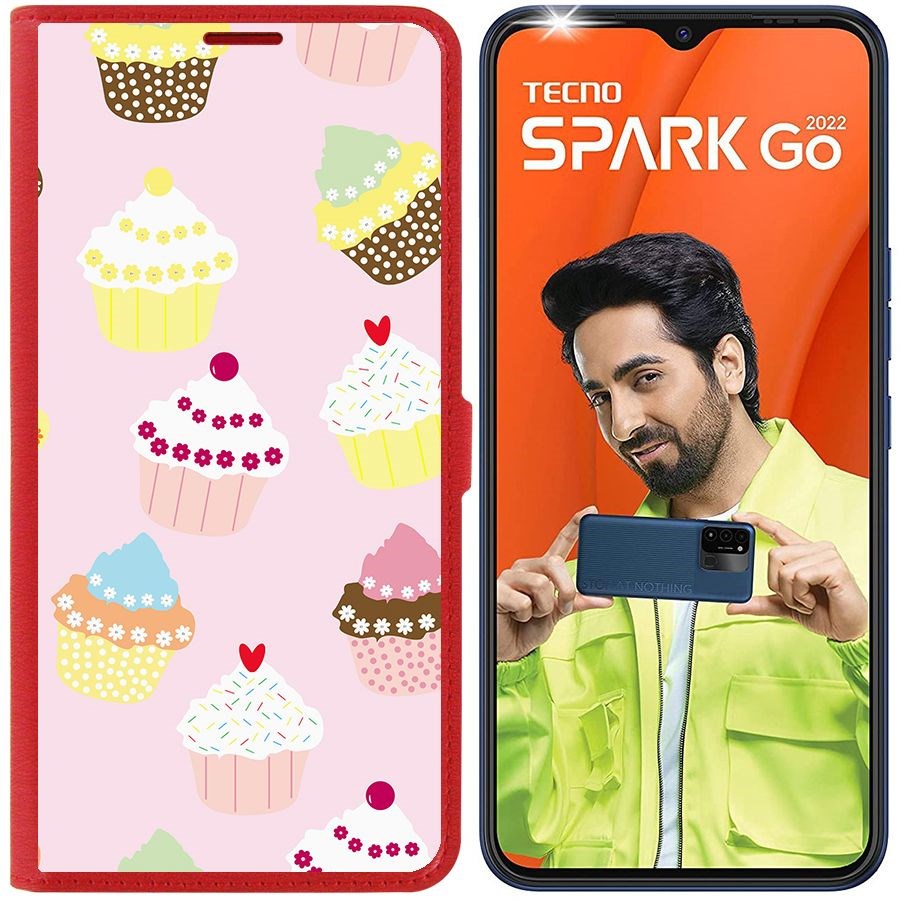 

Чехол-книжка Eco Book для Tecno Spark Go 2022 Пироженки