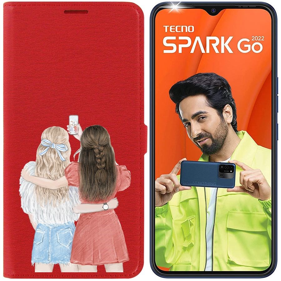 Чехол-книжка Eco Book для Tecno Spark Go 2022 Лучшие подруги