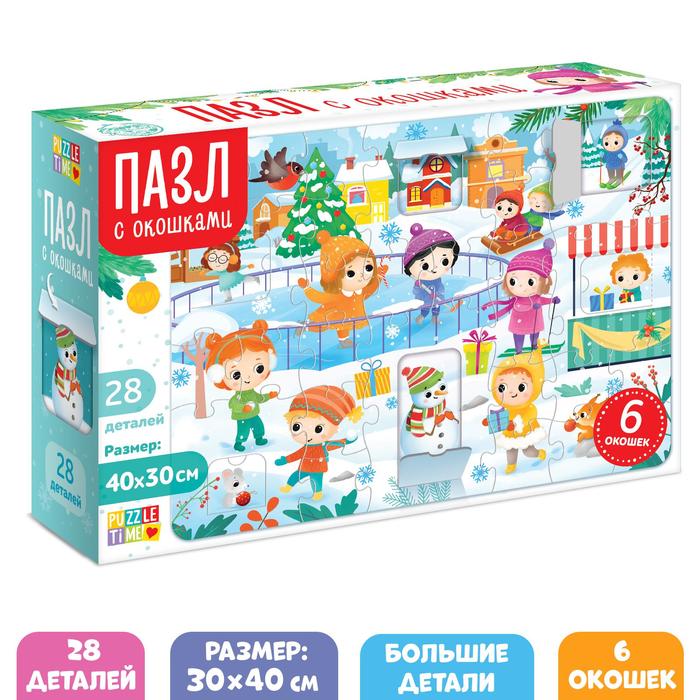 

Puzzle Time с окошками "В ожидании Нового года" 28 деталей