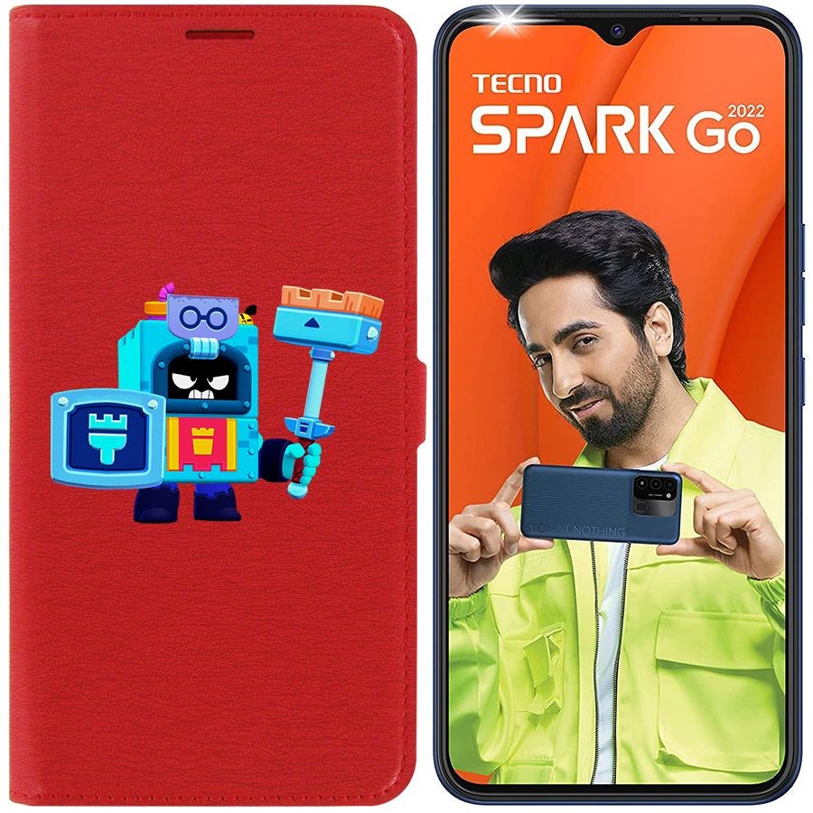 

Чехол-книжка Eco Book для Tecno Spark Go 2022 Brawl Stars-Эш