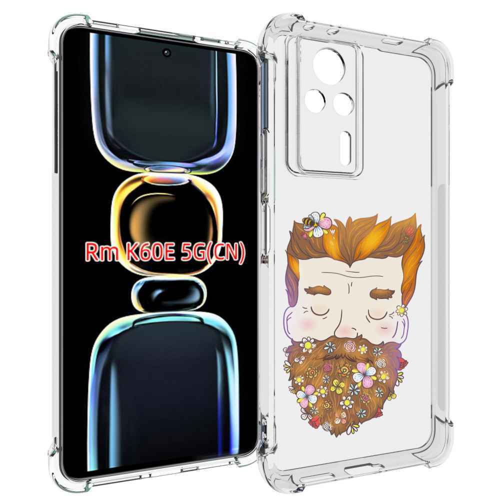 

Чехол MyPads мужчина с цветами в бороде для Xiaomi Redmi K60E, Tocco