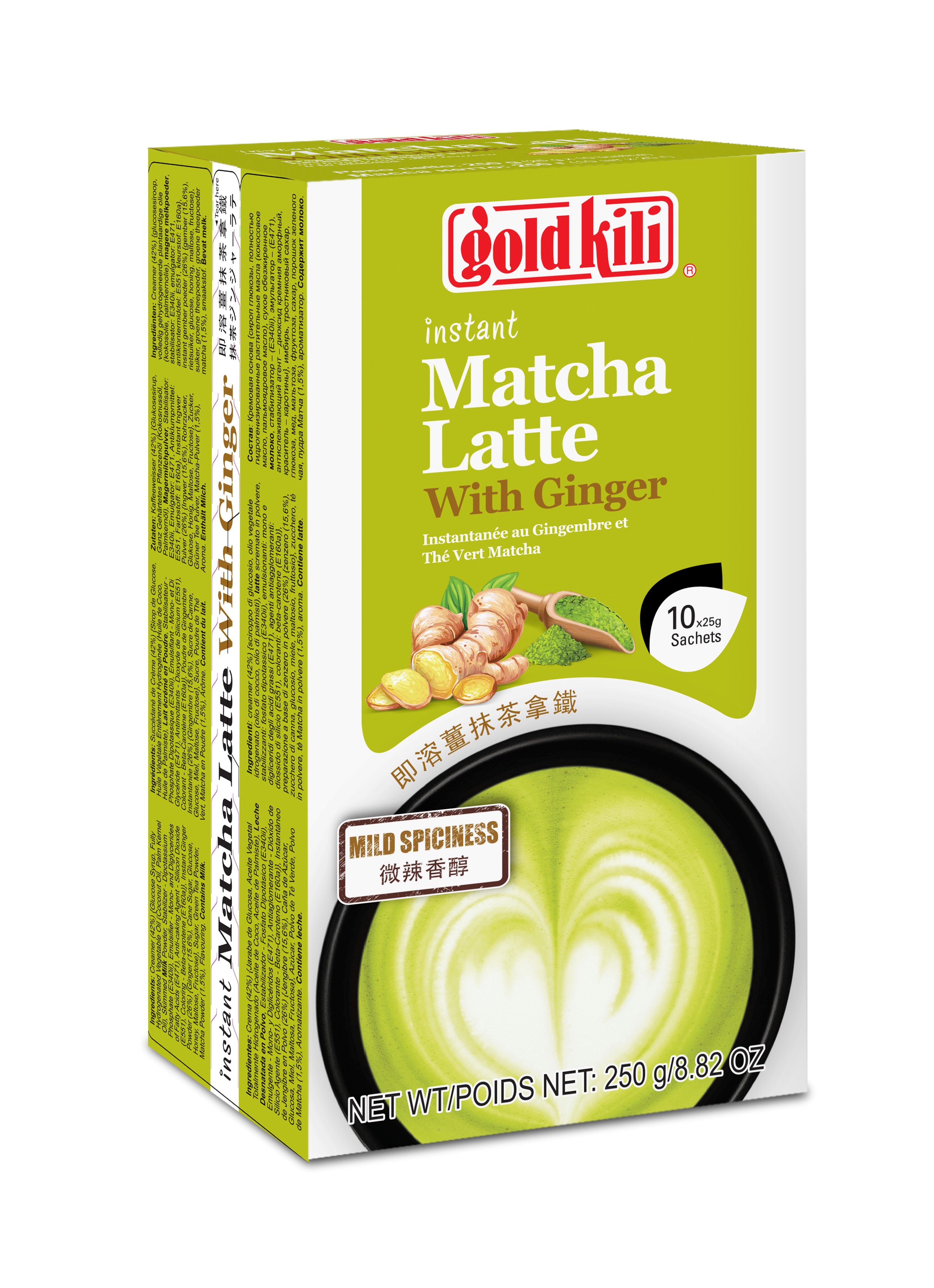 

Напиток имбирный Gold Kili Матча латте 10 х 25 г Сингапур, матча латте