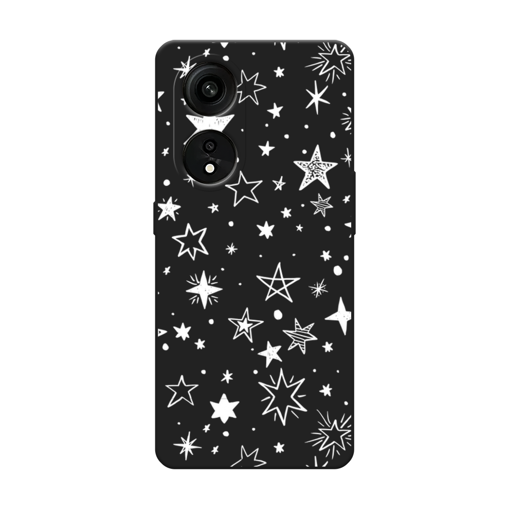

Чехол Awog на OPPO Reno 8T 5G "Звездочки графика белая", Прозрачный;белый, 2513152-1