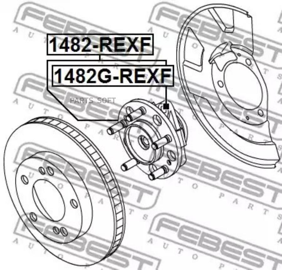 

FEBEST Ступица пер.SSANG YONG KYRON 2005-2012 FEBEST 1482G-REXF