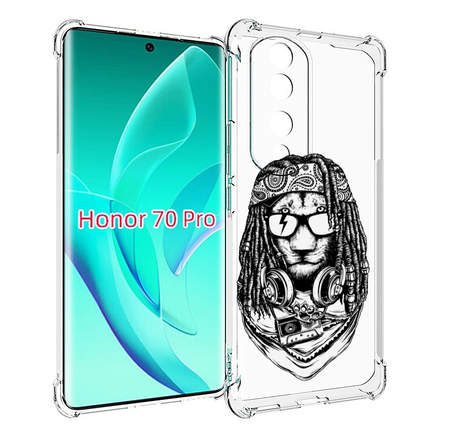 

Чехол MyPads дреды льва для Honor 70 Pro / 70 Pro Plus, Прозрачный, Tocco