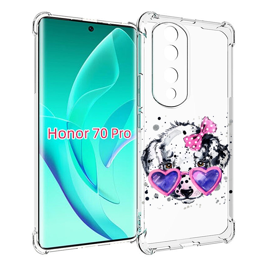 

Чехол MyPads долматинец в очках для Honor 70 Pro / 70 Pro Plus, Прозрачный, Tocco