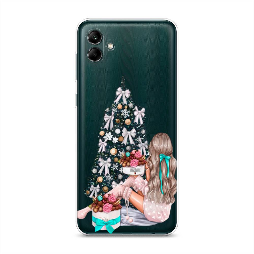 

Чехол на Samsung Galaxy A04 "New Year", Зеленый;бежевый;голубой, 2107050-5