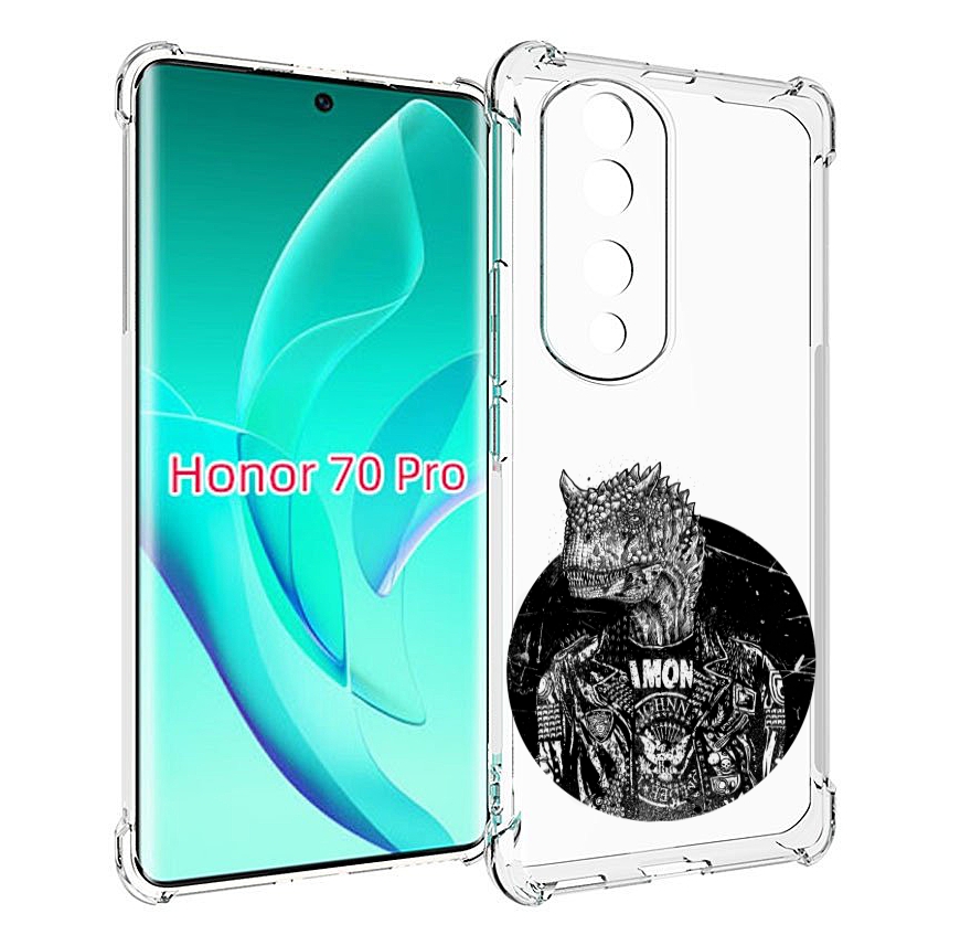 

Чехол MyPads динозавр в куртке для Honor 70 Pro / 70 Pro Plus, Прозрачный, Tocco