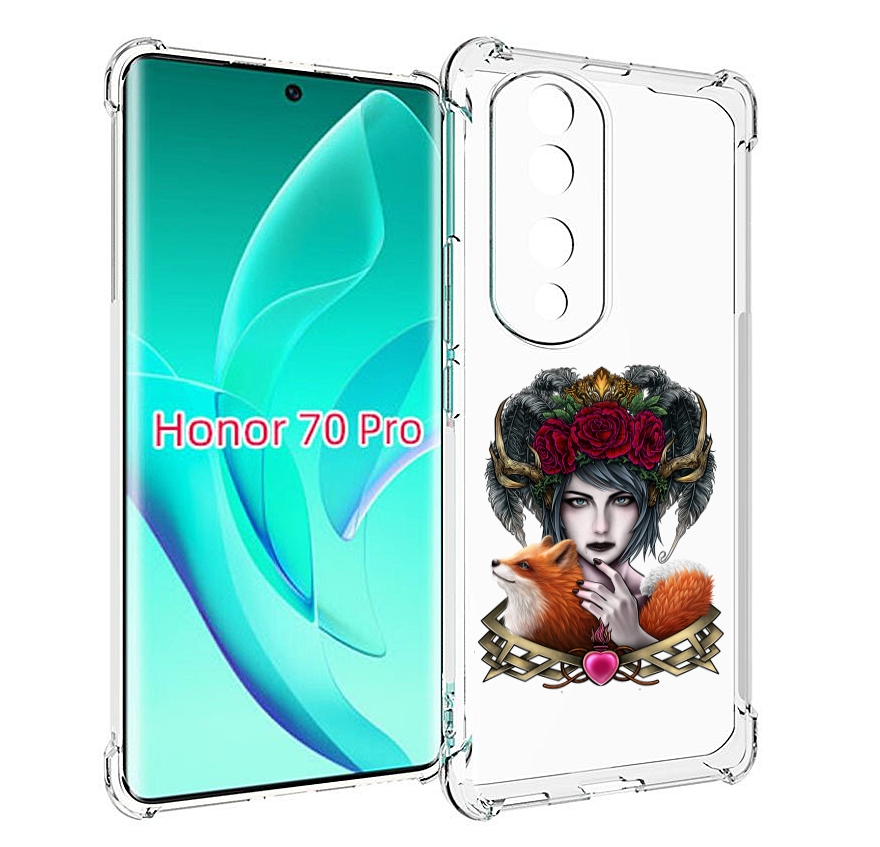

Чехол MyPads девушка с лисой для Honor 70 Pro / 70 Pro Plus, Прозрачный, Tocco