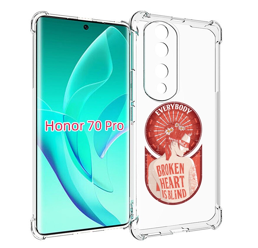 

Чехол MyPads девушка разбитое сердце для Honor 70 Pro / 70 Pro Plus, Прозрачный, Tocco
