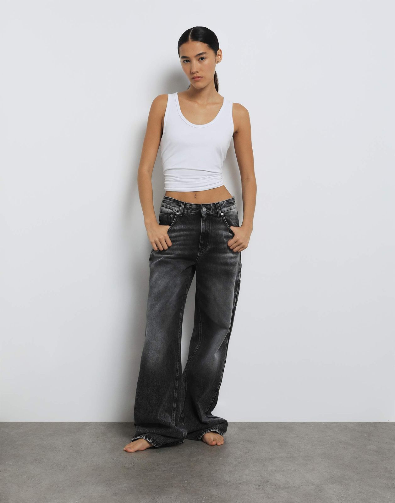 

Джинсы женские Gloria Jeans GJN034137 серый /серый-айс/ 46/170, GJN034137