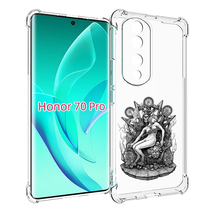 

Чехол MyPads девушка на троне для Honor 70 Pro / 70 Pro Plus, Прозрачный, Tocco