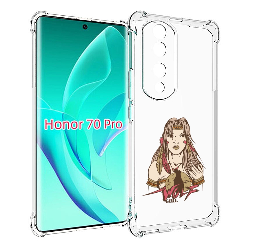 

Чехол MyPads девушка волк для Honor 70 Pro / 70 Pro Plus, Прозрачный, Tocco