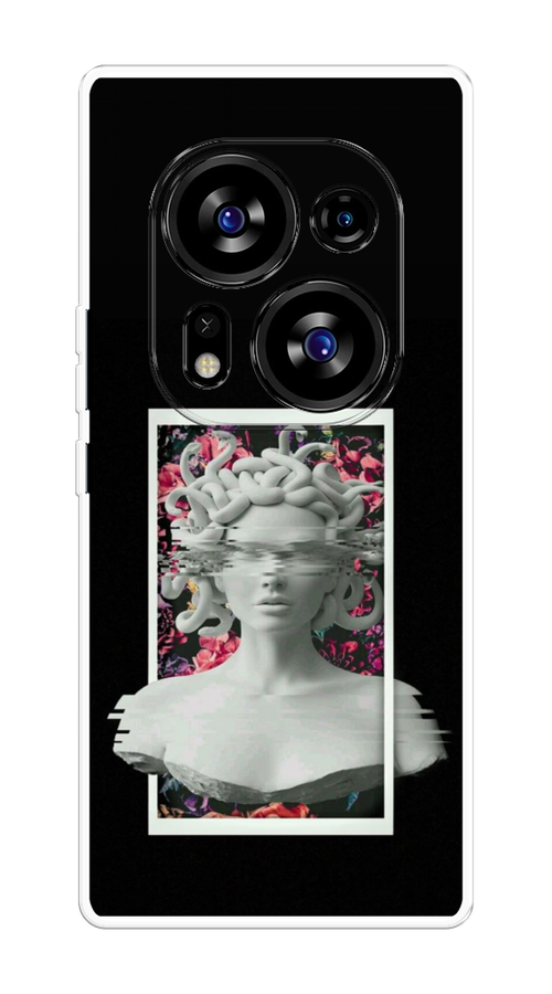 

Чехол на Tecno Phantom X2/X2 Pro "Web Punk Медуза Горгона", Черный;серый, 303250-6