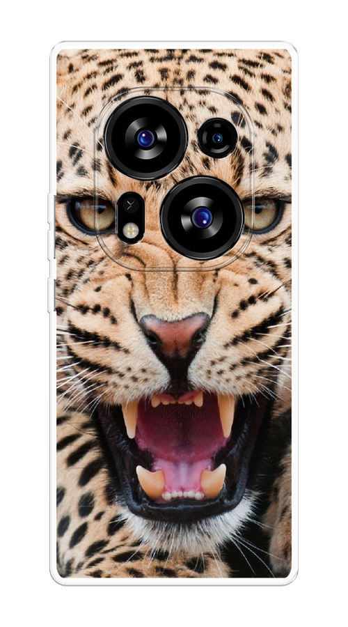 

Чехол на Tecno Phantom X2/X2 Pro "Леопард 3d", Бежевый;черный, 303250-6