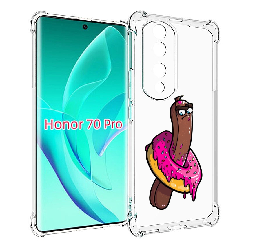 

Чехол MyPads эклер в пончике для Honor 70 Pro / 70 Pro Plus, Прозрачный, Tocco