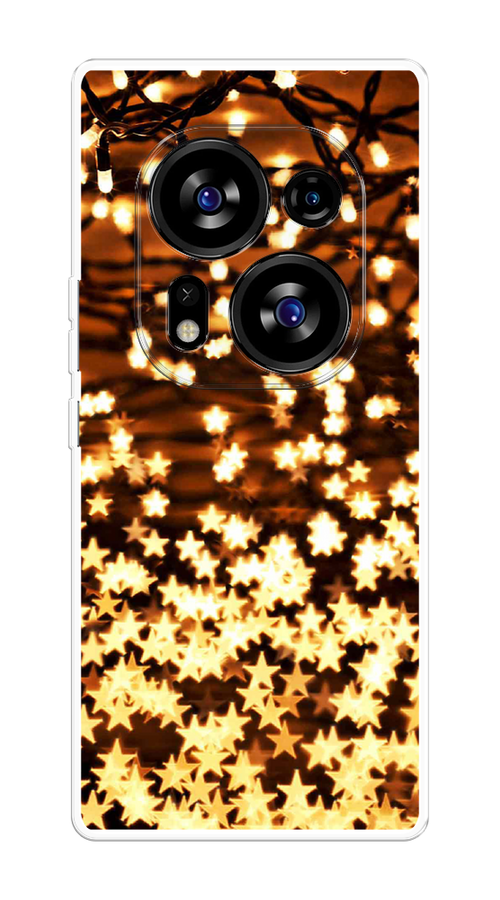

Чехол на Tecno Phantom X2/X2 Pro "Новогодняя гирлянда", Золотистый, 303250-5